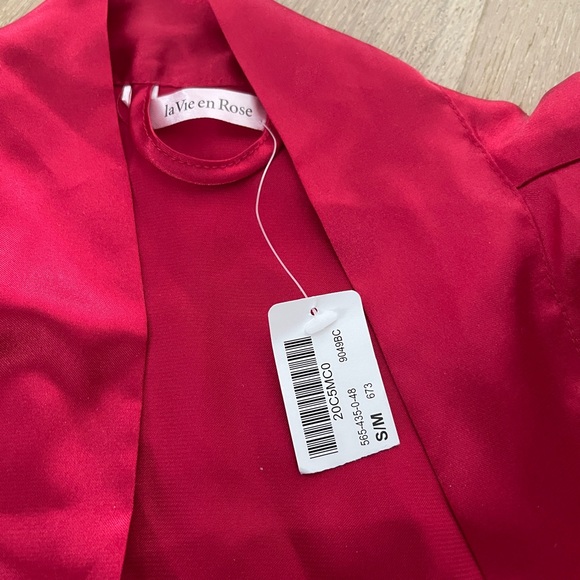 Red Satin kimono Robe - Picture 2 of 4